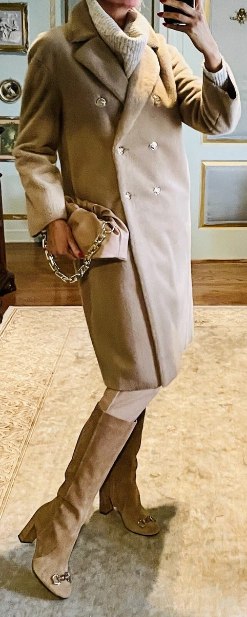 Zara double breasted faux fur coat hotsell