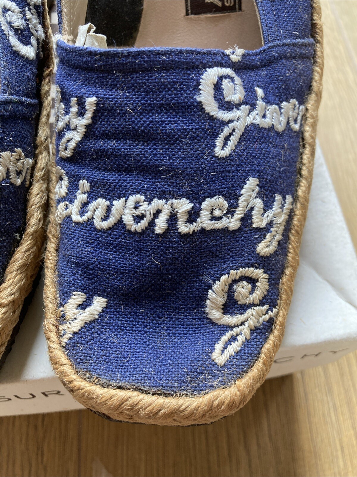 Rare Givenchy Chaussures Paris 1970s Vintage Navy Espadrilles, Size 6 UK, Boxed 7