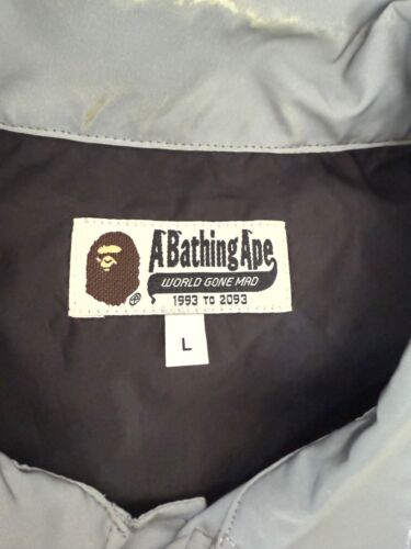 Reflective Coach Jacket BAPE Silver Large 3M - Picture 3 of 4