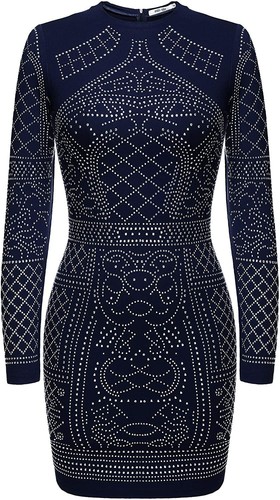 Meaneor Women's Long Sleeve Rhinestone 