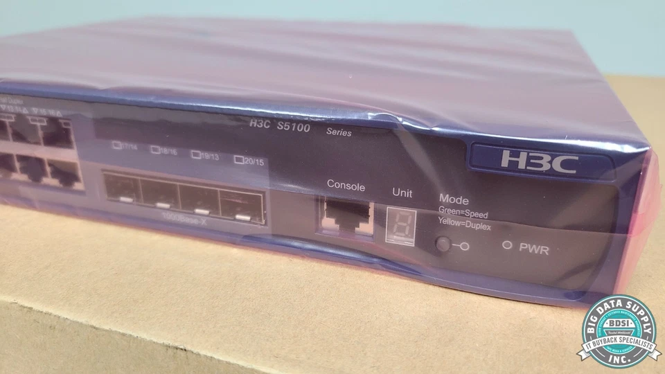 H3C, S5100-16P-SI 16-Port Managed Switch, P/N 0235A22R - Image 3 of 4