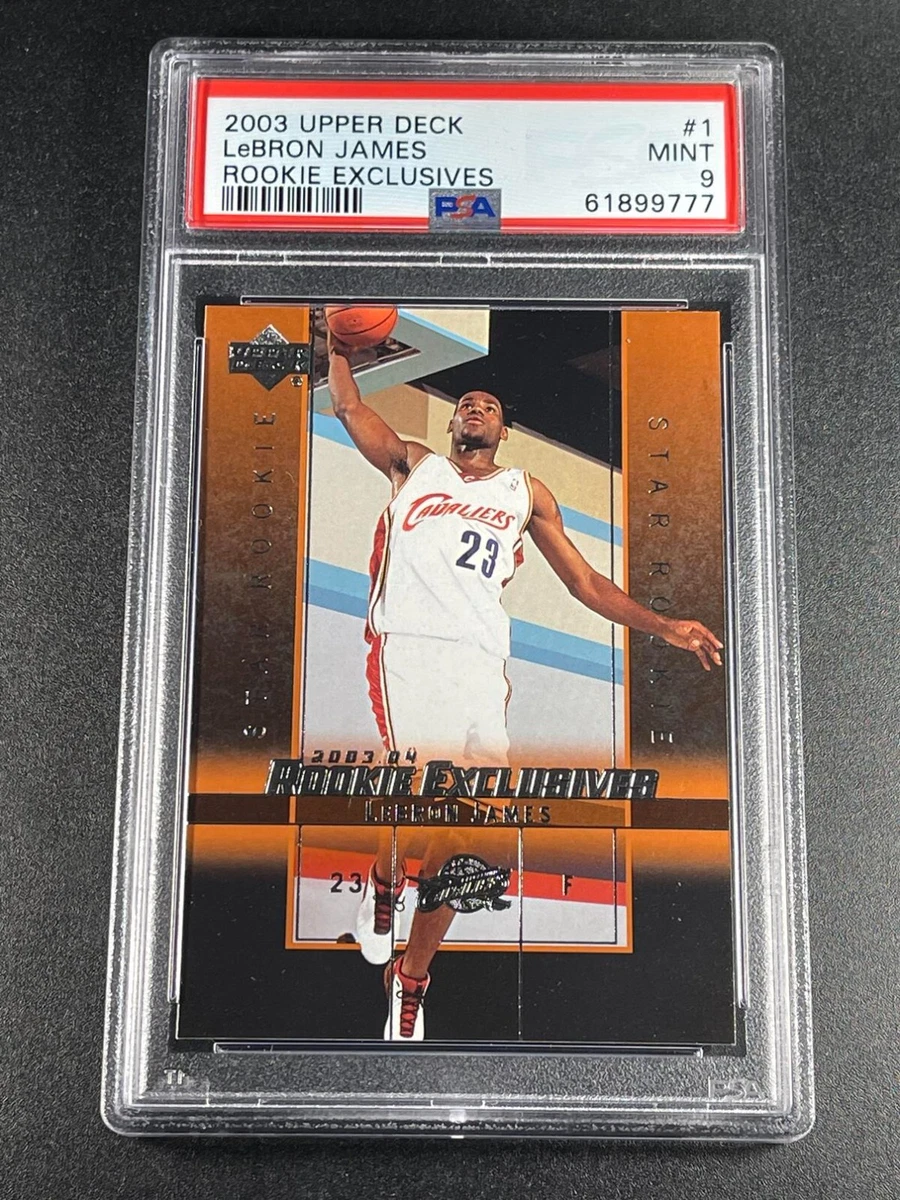 LEBRON JAMES 2003 UPPER DECK ROOKIE EXCLUSIVES PSA 9 ALL-TIME SCORING LEADER (D)