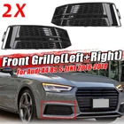For Audi A4 B9 S-Line 2016-2018 Honeycomb Front Grille Fog Light Grille
