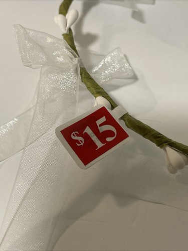 White flower crown headband, wedding headband New - Picture 5 of 6