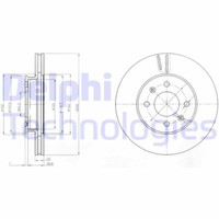 2X Delphi BG4096 Bremsscheibe FüR Hyundai KIA