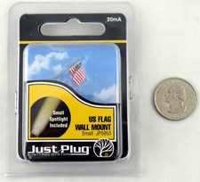 US Flag Wall Mount Just Plug Lighting System (Small) - Woodland Scenics #JP5953