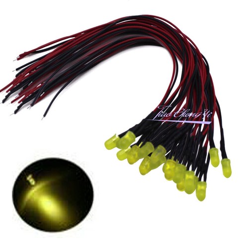 DC12-24V 5mm diodi emettitori di luce LED diffusi pre-cablati rosso verde blu bianco - Foto 6 di 9