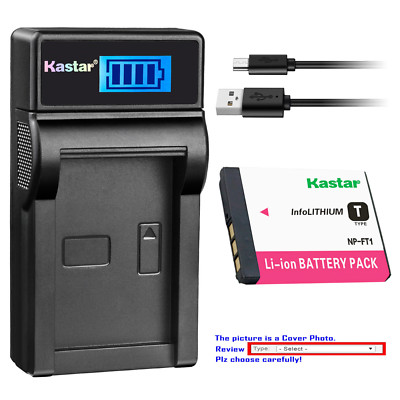 Kastar Battery LCD Charger for Sony NP-FT1 FT1 & Sony Cyber-shot DSC-T1 Camera