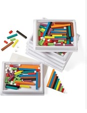 Cuisenaire Colored Rods in Original Trays 5 Sets Math Manipulative Fractions
