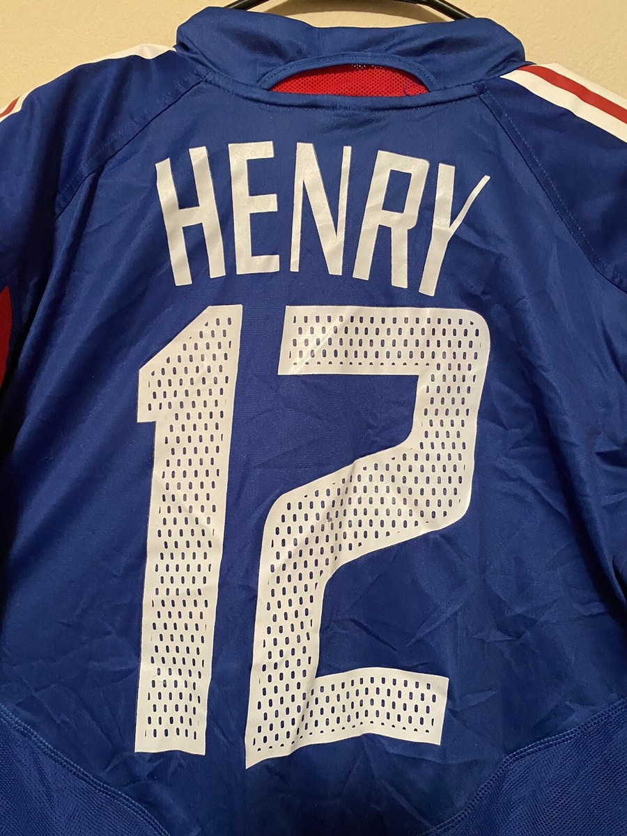 adidas サッカーウェア HENRY 12 Mサイズ Replica Vintage Thierry Henry #12 Adidas Euro Home Shirt Soccer
