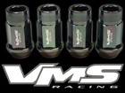 VMS RACING 8PC 44MM PREMIUM EXTENDED WHEEL LUG NUTS 12X1.5 DARK SILVER SET DS7