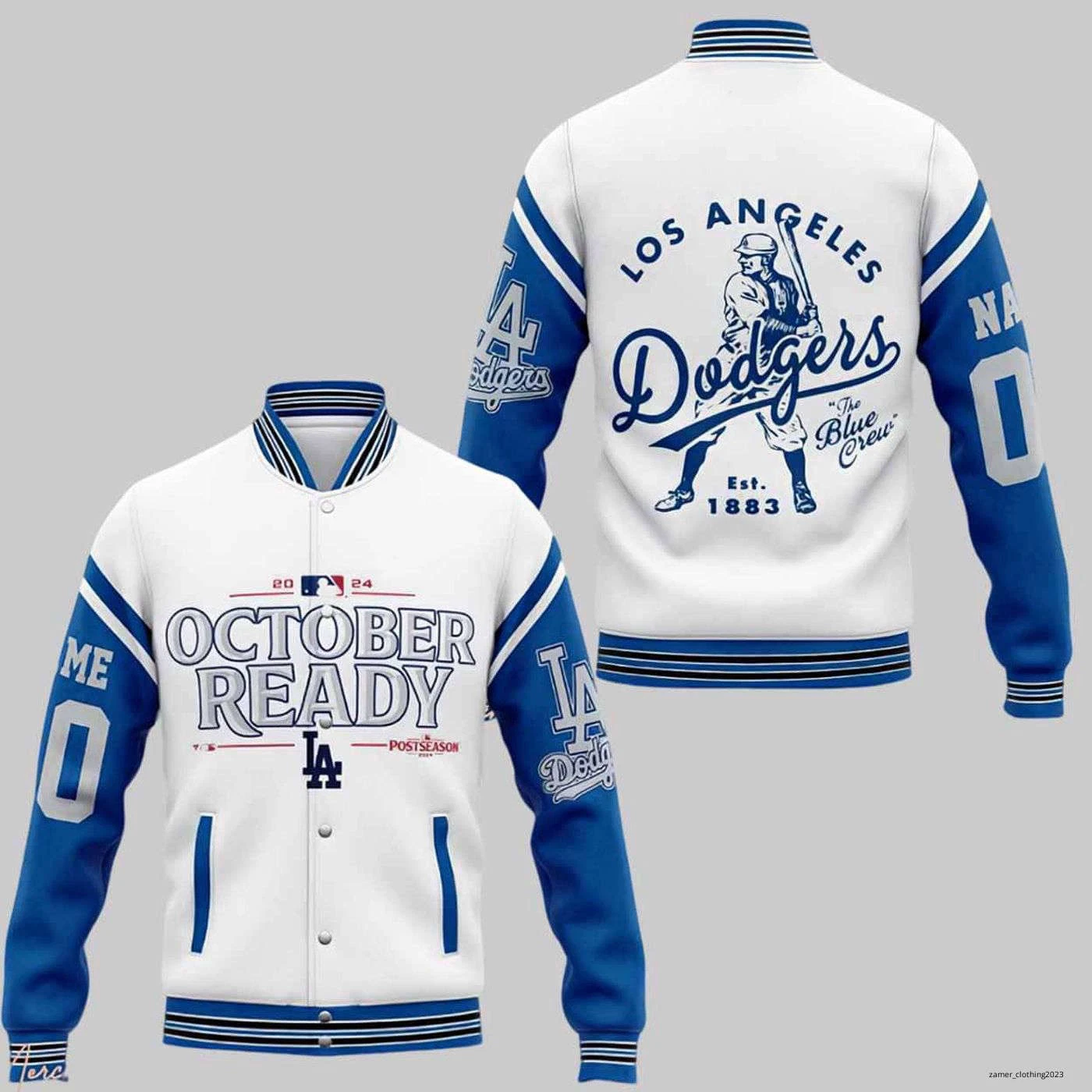 Custom Dodgers October Ready 2024 Baseball Jacket All Print Gift Men