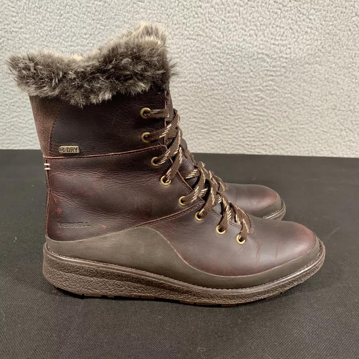 Merrell Womens 7 Tremblant Ezra Lace WP Ice Espresso Waterproof