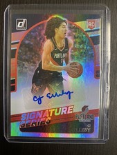 CJ Elleby 2020-21 Donruss Signature Series RC Auto Trail Blazers Rookie SP HOLO