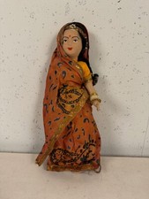 Vintage Cloth Doll of Indian Woman Wearing Saree