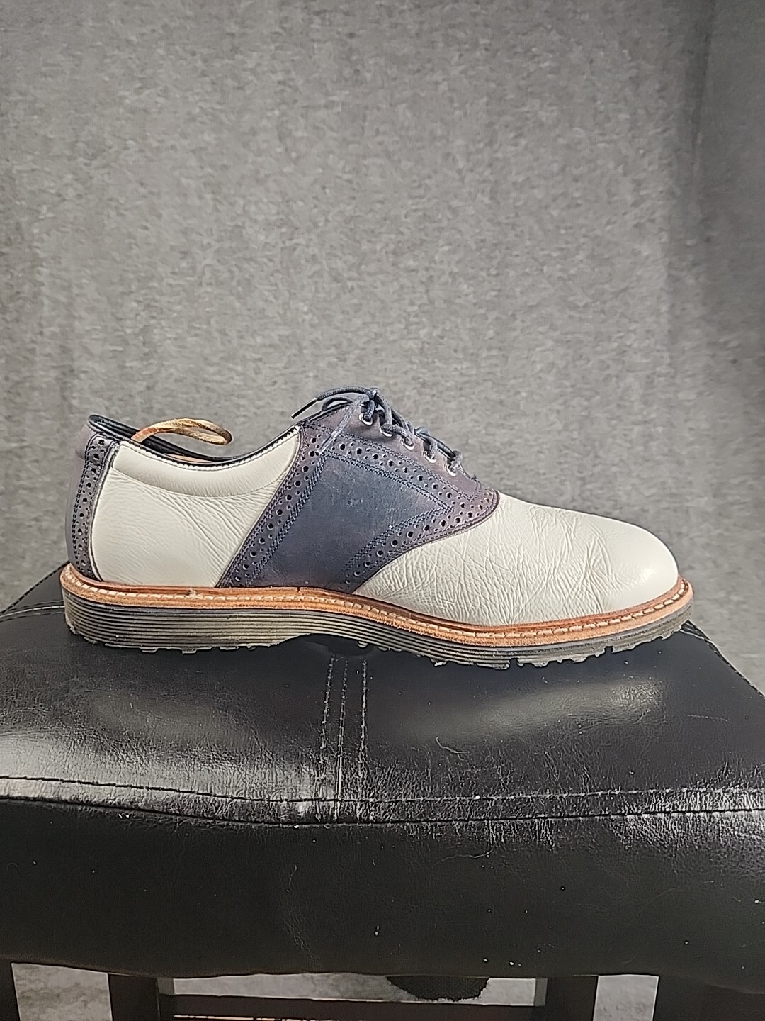 Allen Edmonds Golf Shoes Mens 13 Jack Nicklaus Signature White Blue