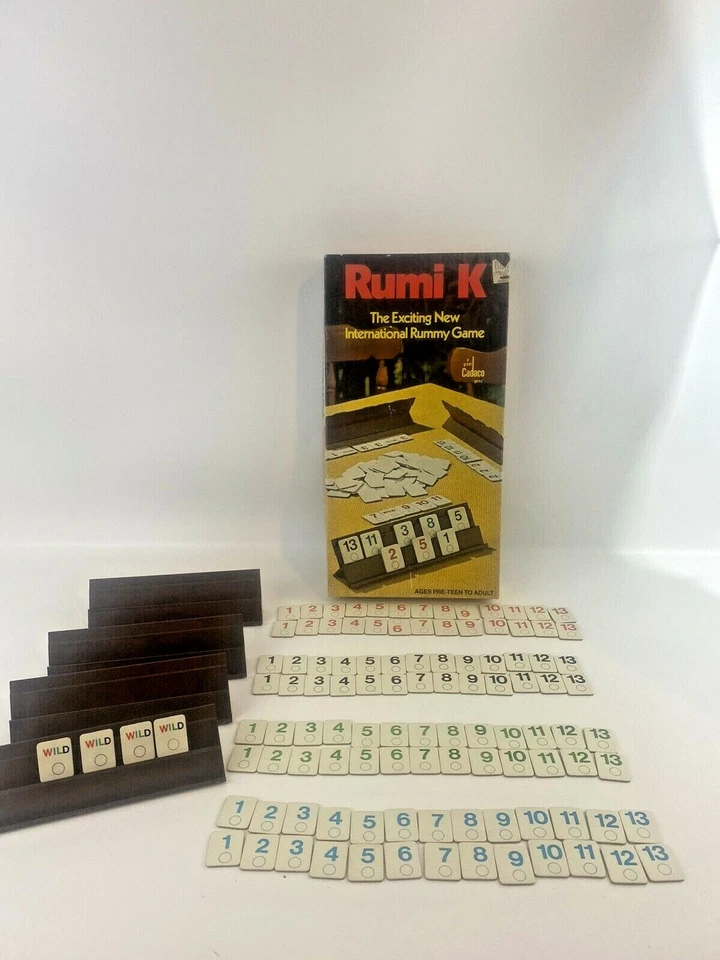 De colección RUMI K por Cadaco Emocionante Juego Internacional Rummy 2 a 4 Jugadores Completo Foto 2 de 4