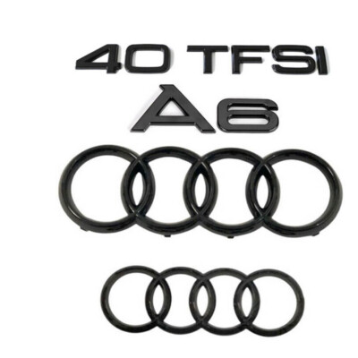 Für Audi A6 40TFSI 4F C6 04-11 Emblem Ringe V+H Kühlergrill 273MM+192MM Auto