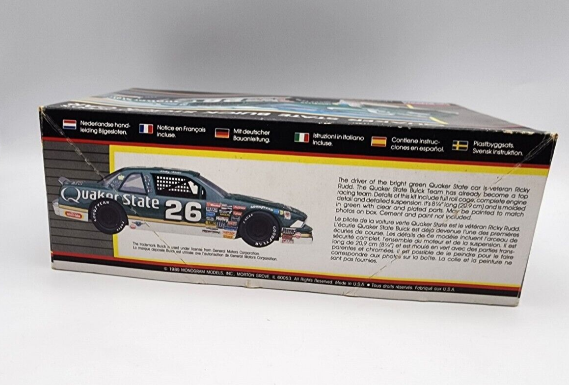 1989 1:24 SCALE RICKY RUDD'S QUAKER STATE BUICK STOCK CAR MODEL ...