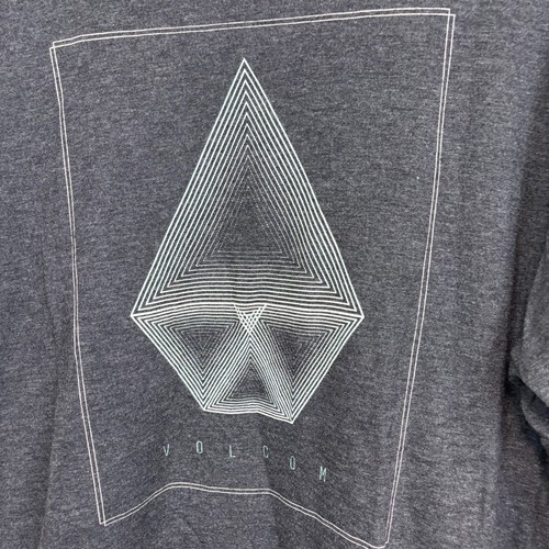 Volcom Concentric T-Shirt Gray Short Sleeve Casual Tee 2000s Y2K Skater Mens XL - Picture 2 of 5