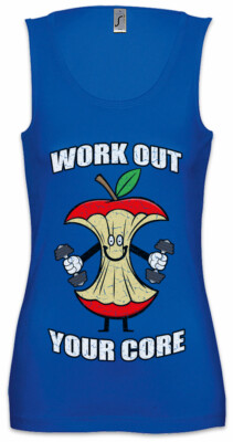 Work Out Your Core Damen Tank Top Worker Pump Gym Fitness Training Coach Sports