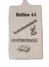 Wooden Sign 11"x5" Rustic Bread Board Acacia Wood  Wall Art Kitchen Country Sign