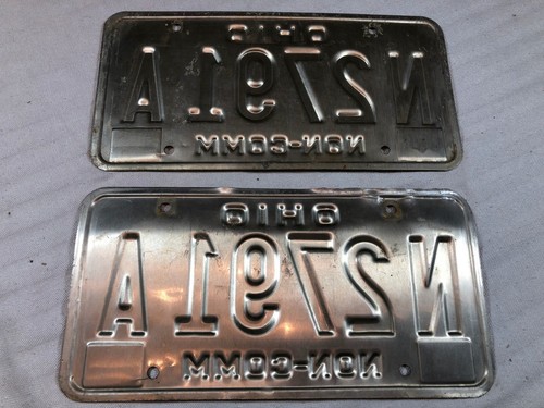 1985 Ohio Nummernschild N2791A blau weiß schön 85 Paar NON-COMM - Bild 2 von 2