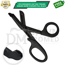 Paramedic EMT Trauma Shears Nurse Scissors First Aid 7.25" Full Tactical Black
