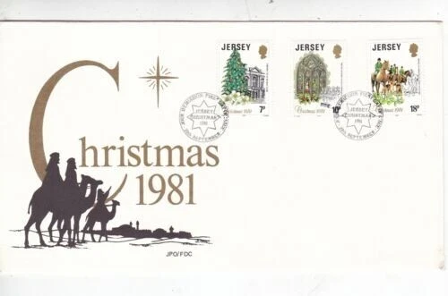 Jersey 1981 Christmas FDC Special cancel with enclosure Unaddressed VGC