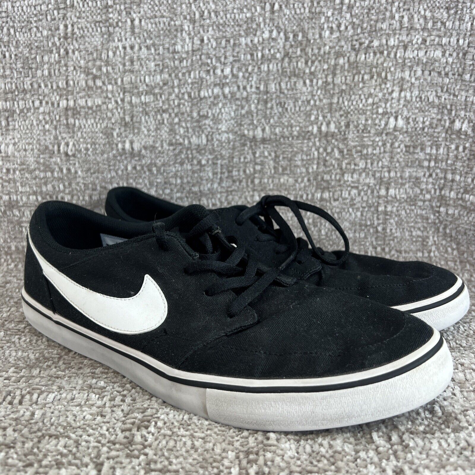 Nike SB Portmore Canvas Black White Size 12 | eBay