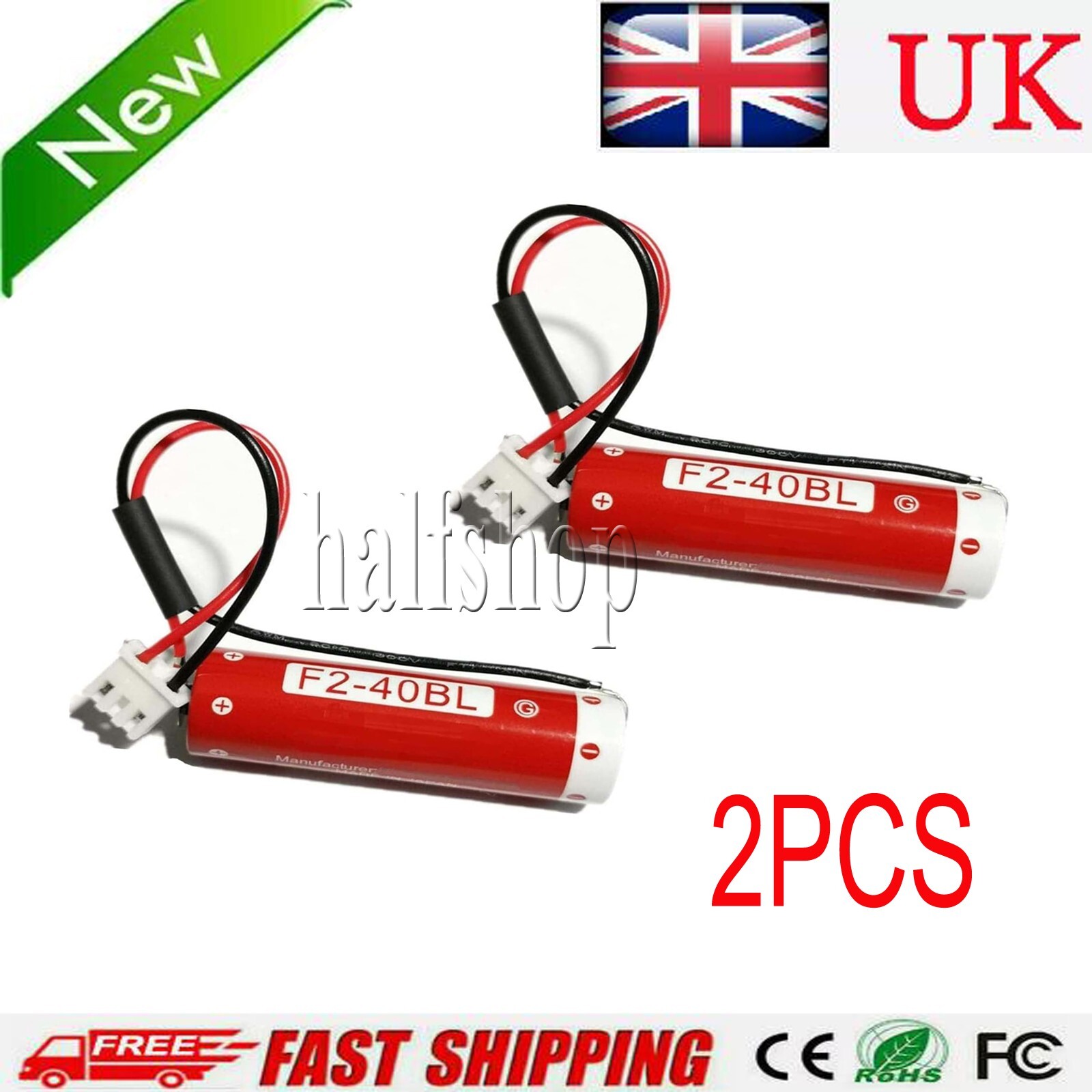 2-Pack er6c Battery 1800mah 3.6v Replace for Mitsubishi fx2n-128mr fx1n PLC