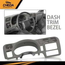 Fit For 98-04 Blazer S10 Jimmy Sonoma Cluster Dash Radio Bezel Double din Gray
