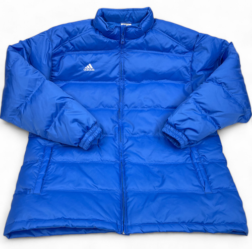Adidas Down Blue Stadium Puffer Insulated Parka Coat Jacket Men's XL