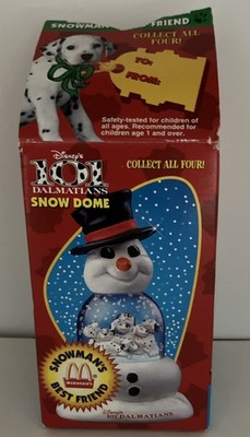1996 Disney 101 Dalmatians Snow Dome Snowman s Best Friend McD s Happy Meal Toy