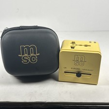 MSC Cruises" universal travel adapter yellow