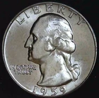 1959-D 25C Washington BU 90% Silver 26stt0204-5