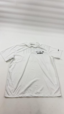 Nike Security Polo Shirt Mens XL White Short Sleeve Jordan Converse Logos
