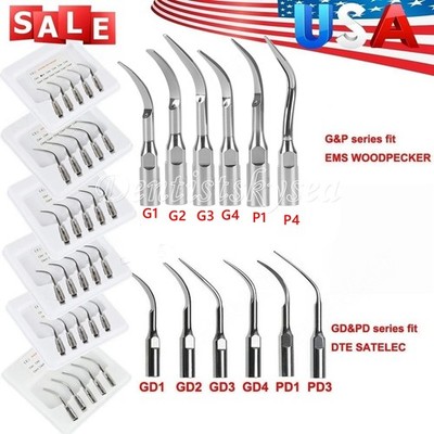 5pcs Dental Ultrasonic Scaler Scaling Perio Tips Fit Woodpecker EMS/DTE SATELEC
