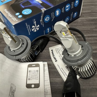2x PHILIPS Ultinon Pro6000 Boost H7 LED Straßenzulassung 12V +300% + Adapter P/E