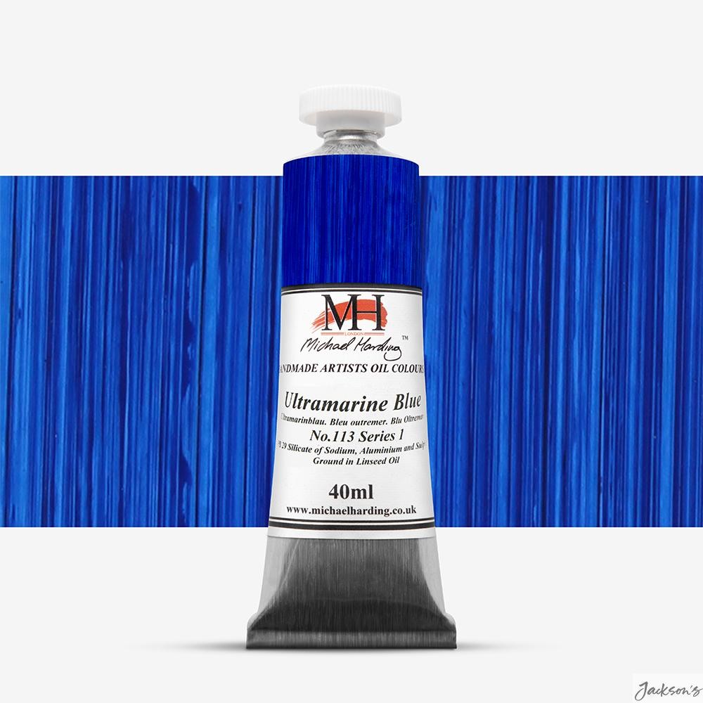 Michael Harding Artists' Oil Paint Linseed Oil 40ml Ultramarine Blue PB29