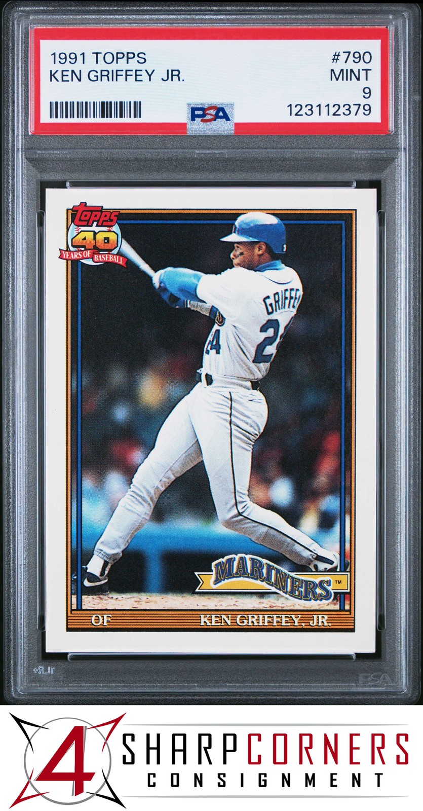 1991 TOPPS #790 KEN GRIFFEY JR. MARINERS HOF PSA 9