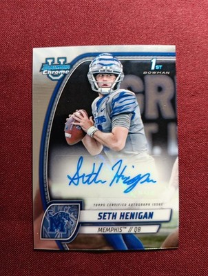 2024 Bowman University Chrome #PA-SHE Seth Henigan Prospect Auto Very Nice Card!