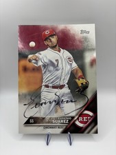 2016 TOPPS SERIES 1 EUGENIO SUAREZ AUTOGRAPHED 5x7 JUMBO CARD SIGNED IP REDS MLB