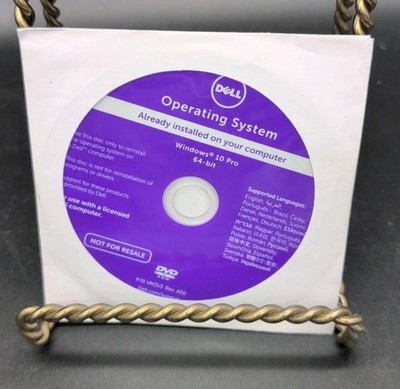 Dell Windows 10 Pro 64-bit Reinstallation Disc DVD SEALED New Multi Language 