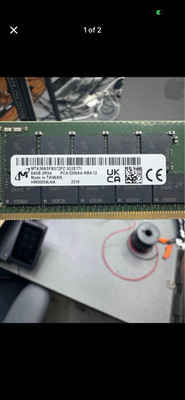 MICRON 64GB DDR4 PC4-25600AA-R 3200MHz 2Rx4 ECC Reg Memory MTA36ASF8G72PZ-3G2B2