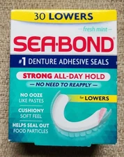 AllDay Strong Hold Yet Soft&Comfort Sea Bond Lower Secure Denture Adhesive Seals