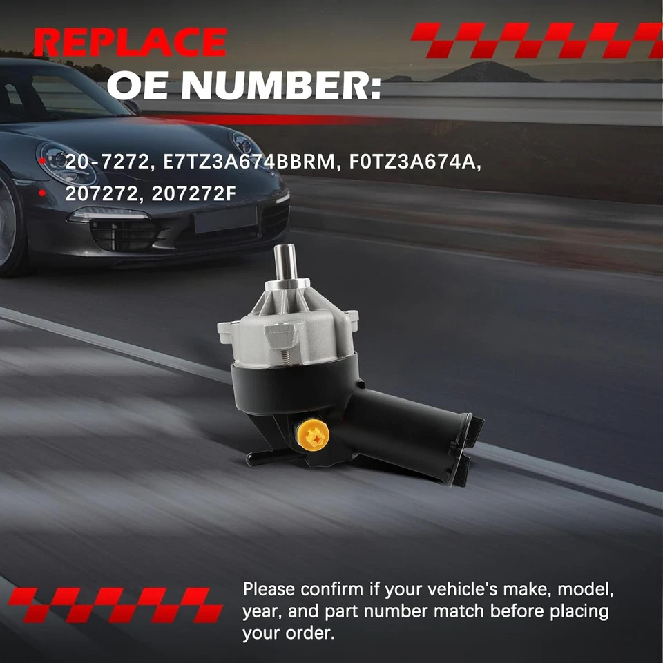 20-7272 Power Steering Pump For Ford F-150 F-350 Bronco 1990-1996 3.8L-7.5L US - Image 3 of 4