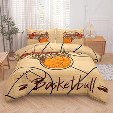 Basketball Comforter Set Twin 68X86 Inch , 3D Printed Basketball Theme Comforte