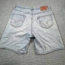 Vintage Levis High Rise Boyfriend Shorts 36x8 Light Wash Fade Baggy Mom Y2K Jort