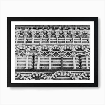 Toskana Architektur Streifen Kunst Gerahmtes Wandbild Poster Leinwanddruck Bild